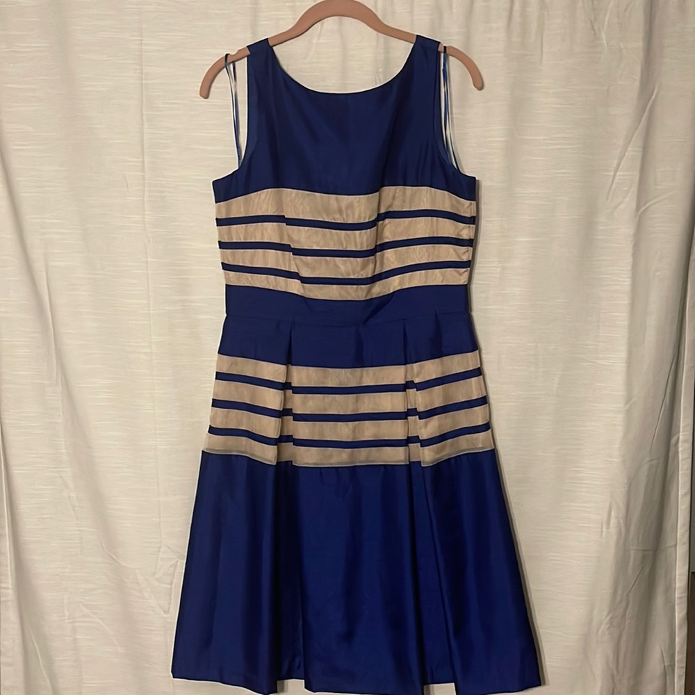 Just Taylor blue silk dress, size 8